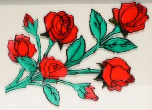 Red bunch of roses