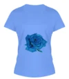 T shirt printed with Rose - Blue