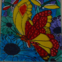 Butterfly in bloom