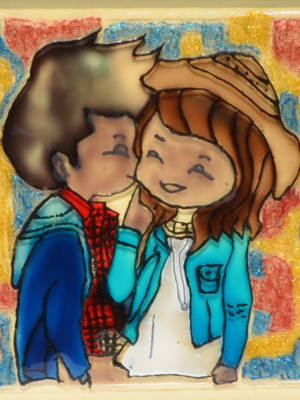 A kiss in glass